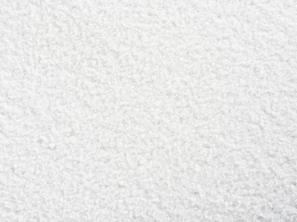 Beliani Pufas CHILLY Boucle, kreminės baltos spalvos