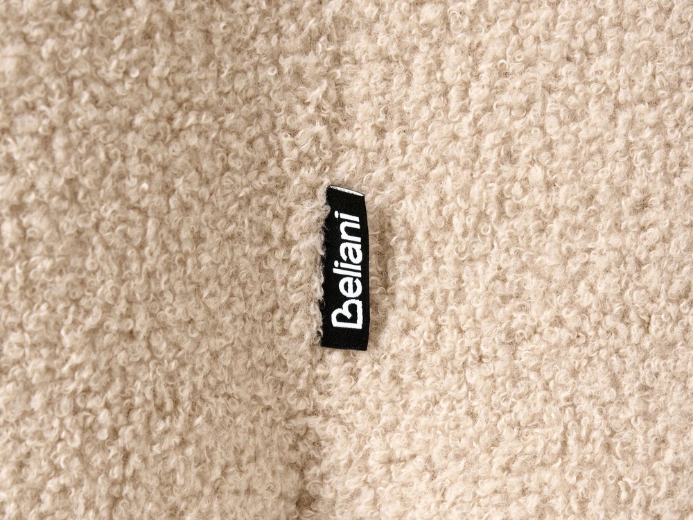 Beliani Pufas MANCOS, boucle audinys, smėlio spalvos