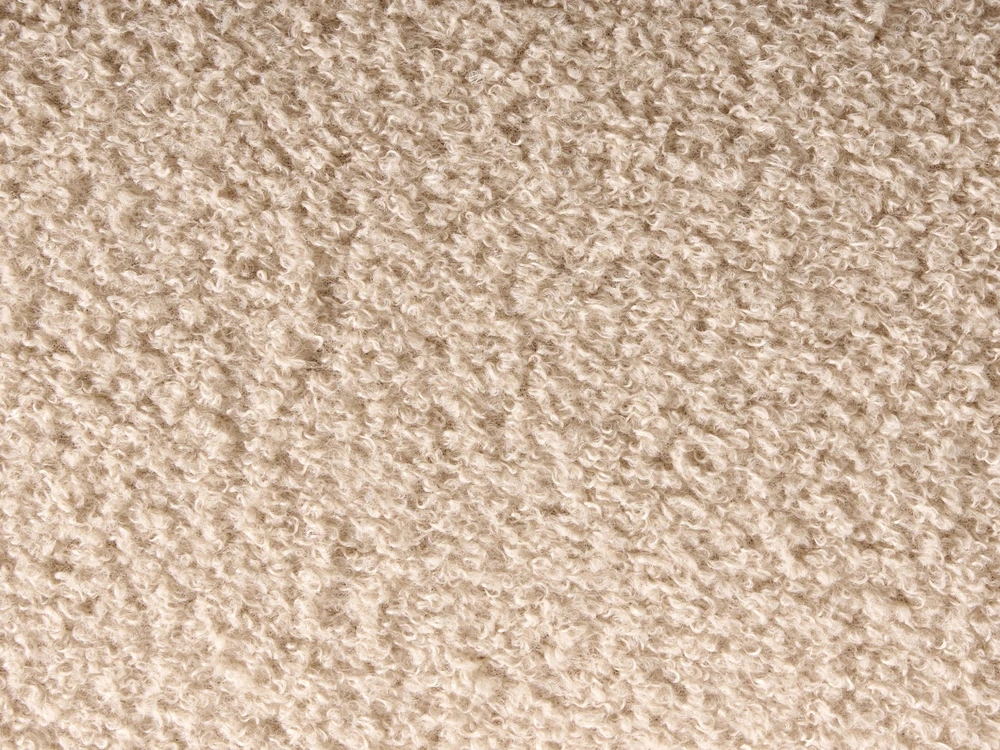 Beliani Pufas MANCOS, boucle audinys, smėlio spalvos