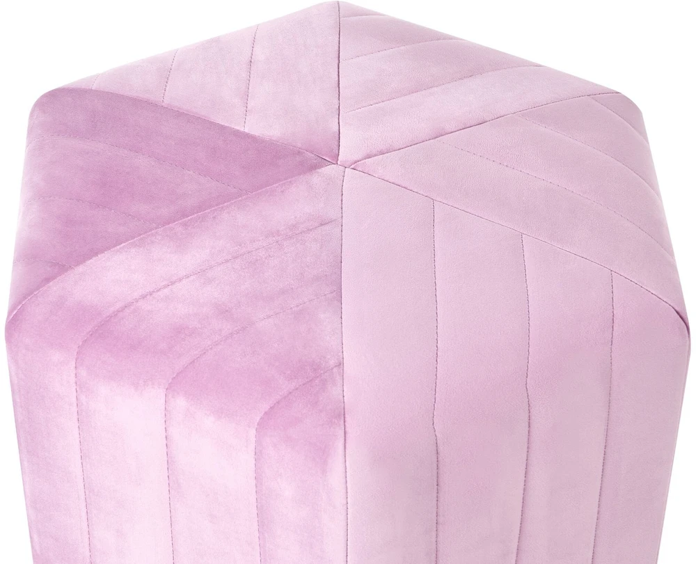 Beliani Pufas MURIETTA, veliūrinis, šviesiai violetinis