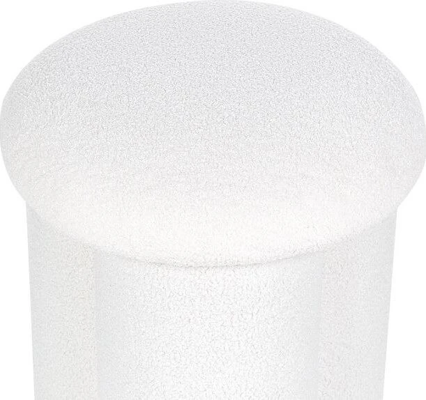 Beliani Pufas CARRINGTON Boucle, natūralios baltos spalvos