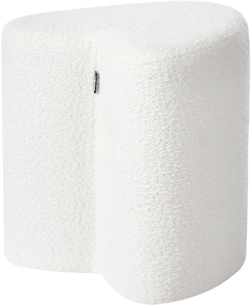 Beliani SCOTIA pufas, šenilas, kreminė balta