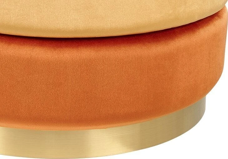 Beliani Pufas LOUIN veliūrinis oranžinis