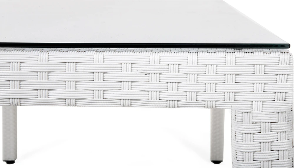 Beliani Sodo stalas ITALY 220 cm 100 cm stiklas baltas