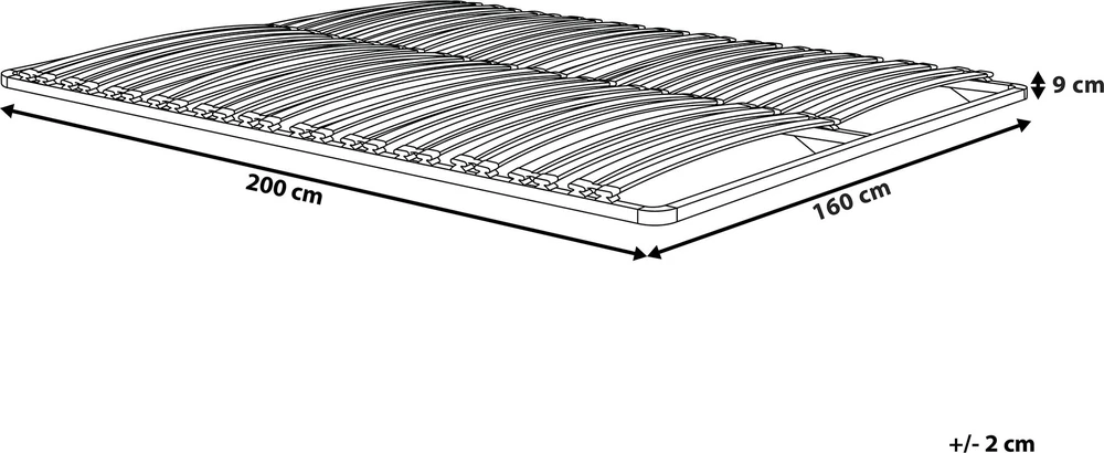 Beliani Lovos pagrindas COMBOURG 160 × 200 cm