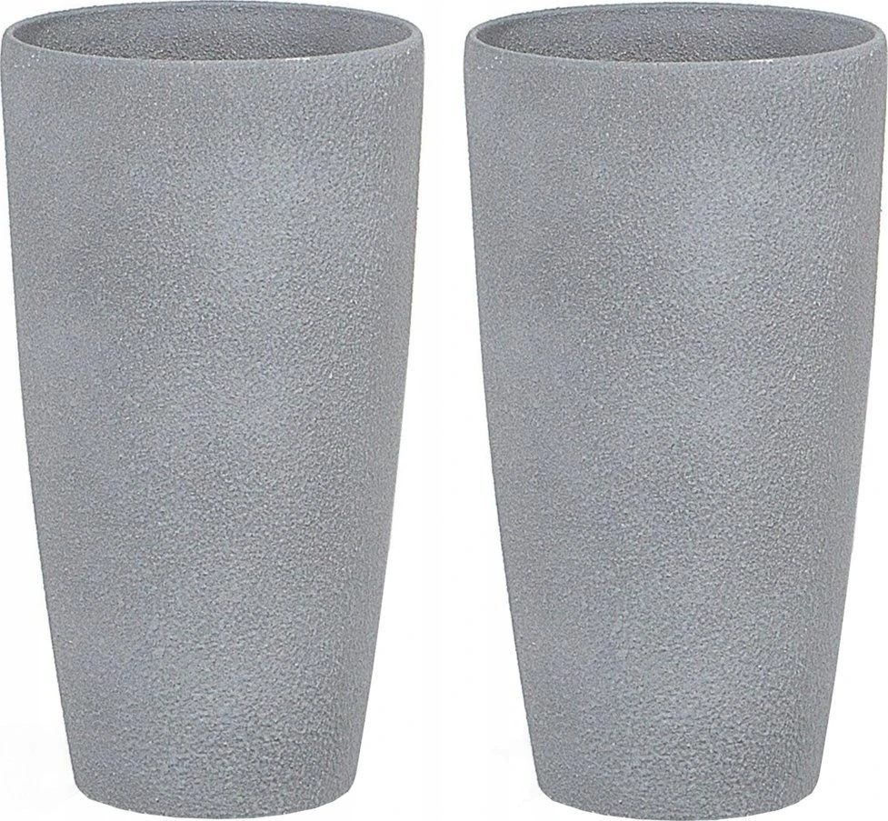 Beliani 2 vazonų rinkinys ABDERA 23 cm Pilkas