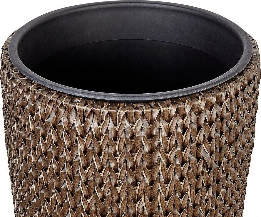 Beliani 2 vazonų rinkinys CEDRUS 37/45 cm rudas technorotangas