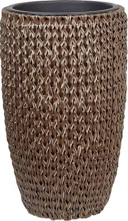 Beliani 2 vazonų rinkinys CEDRUS 37/45 cm rudas technorotangas