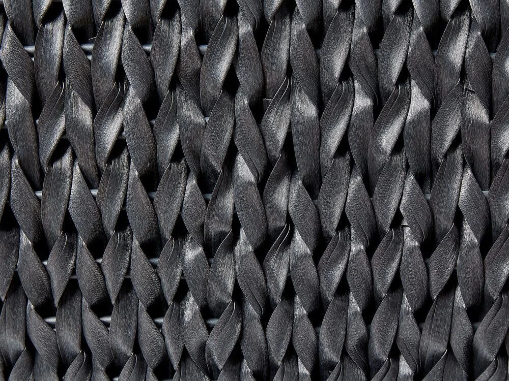 Beliani Dviejų BERBERIS vazonų rinkinys 34/45 cm, juodas technoratanas