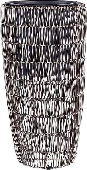 Beliani 2 vazonų rinkinys CHELONE iš technoratano, 26/34 cm, rudas