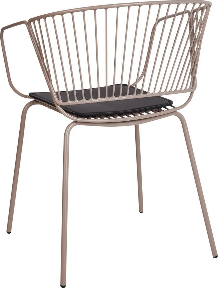 Beliani 2 valgomojo kėdžių komplektas RIGBY metalinis smėlio spalvos