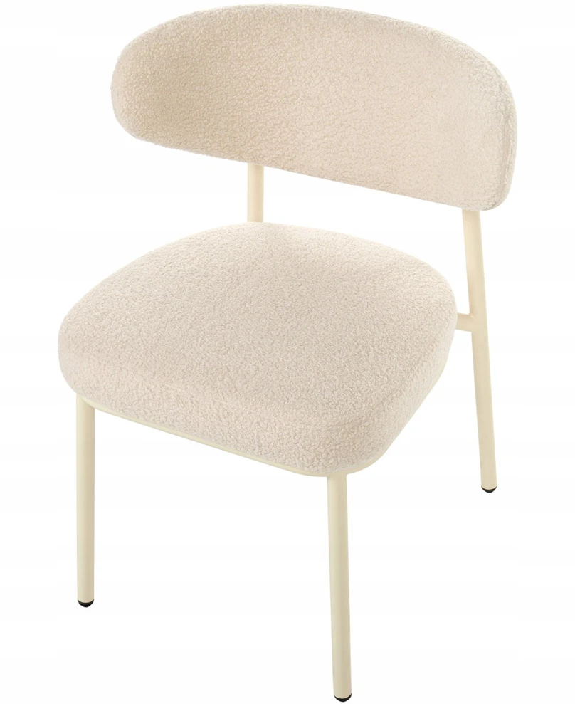 Beliani 2 kėdžių komplektas UNITY Boucle, šviesiai smėlio spalvos