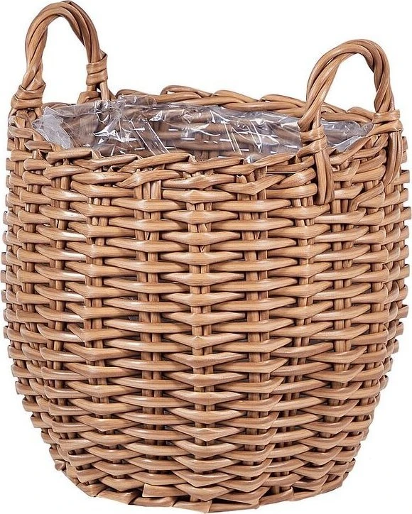 Beliani 3 gėlių krepšių rinkinys AUCUBA 26/34/44 cm šviesiai rudas