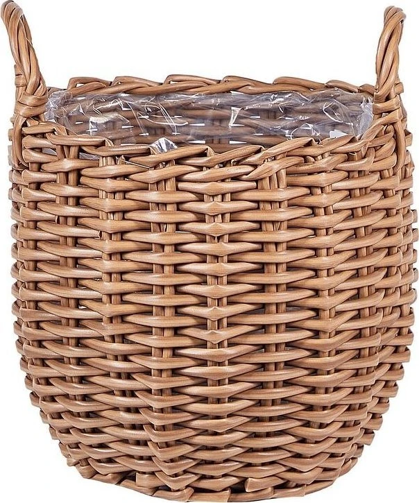 Beliani 3 gėlių krepšių rinkinys AUCUBA 26/34/44 cm šviesiai rudas