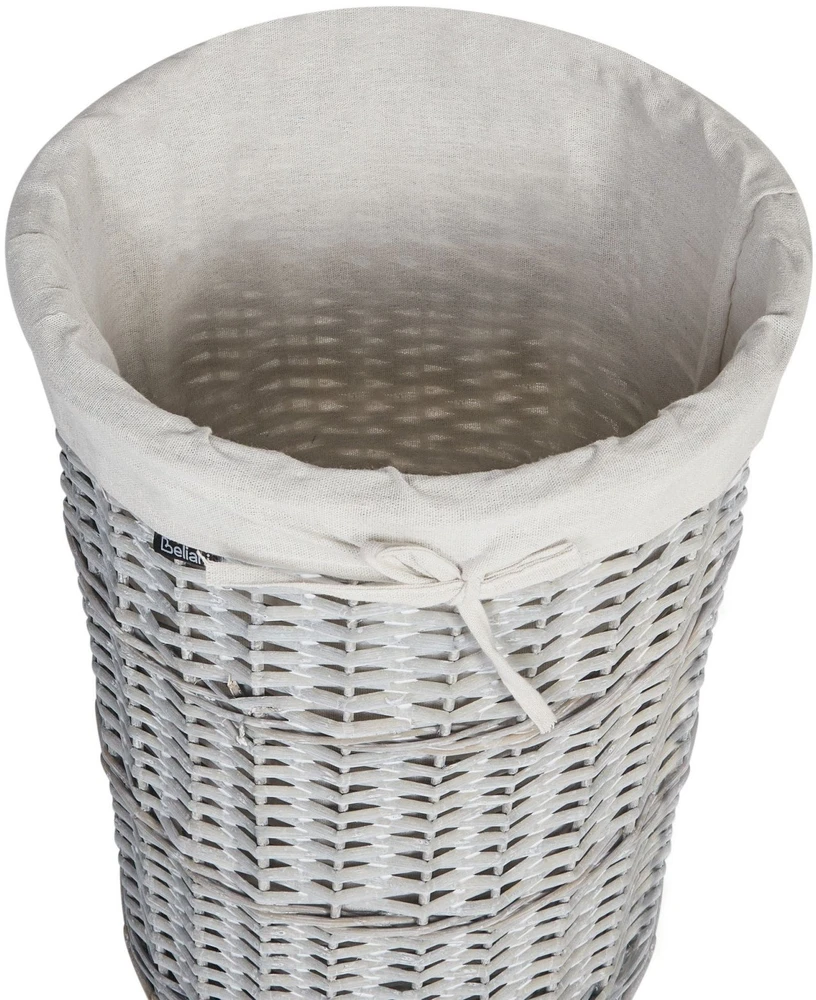 Beliani VAKARI 5 krepšių rinkinys, gluosnis, baltas, 55/89 l