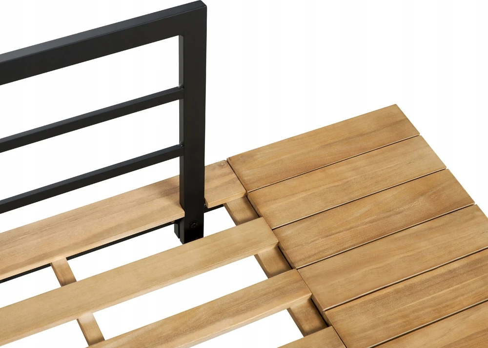 Lauko baldų komplektas Beliani Sodo kampinė sofa su staliuku 5 asmenims MYKONOS dešininė, kreminės spalvos, sertifikuota akacijos mediena