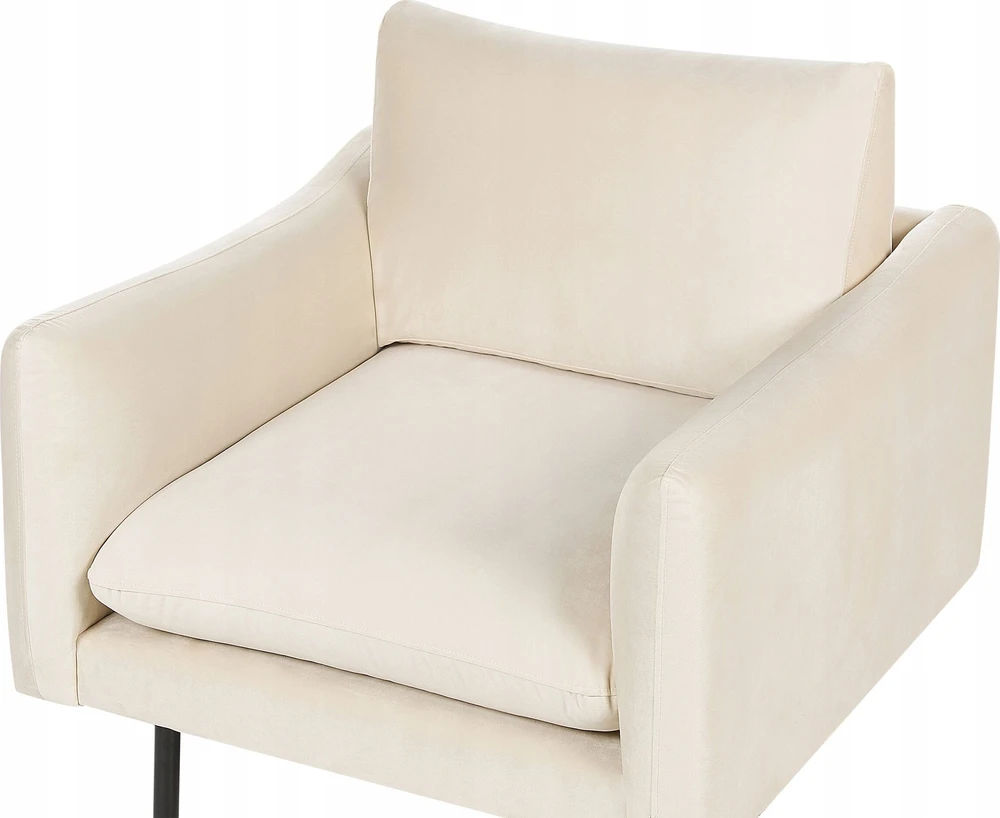 Sofa Beliani 5 vietų svetainės baldų komplektas VINTERBRO, veliūrinis, šviesiai smėlio spalvos su pufu