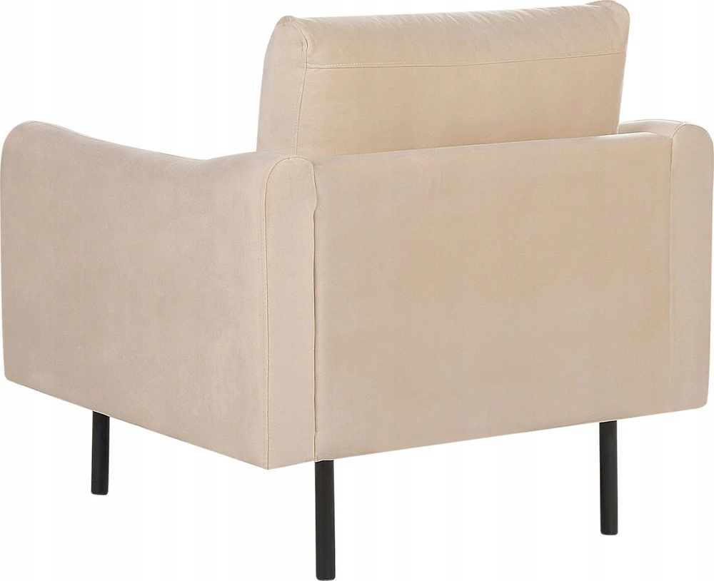 Sofa Beliani 5 vietu svetaines baldu komplektas VINTERBRO, veliuras, smėlio spalva, su otomane