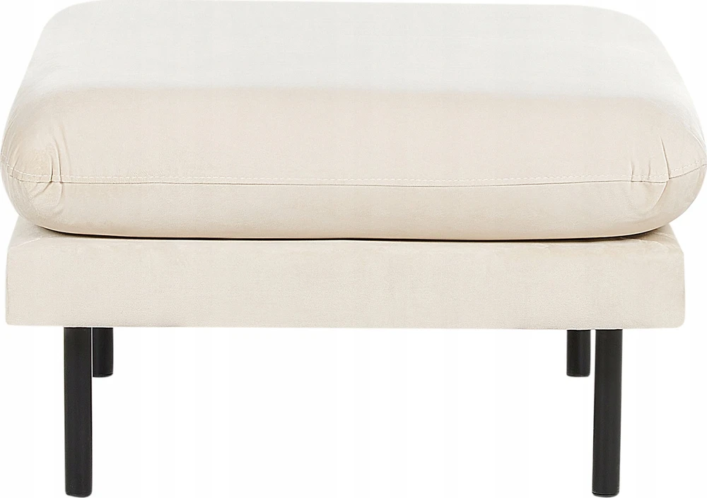 Sofa Beliani 5 vietų svetainės baldų komplektas VINTERBRO, veliūrinis, šviesiai smėlio spalvos su pufu