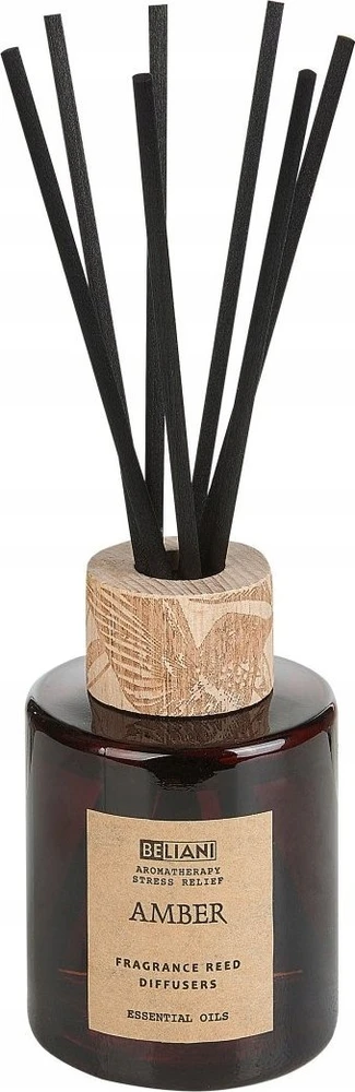 Beliani Kvapioji žvakė su kvapų difuzoriumi DARK ELEGANCE 9 cm ruda