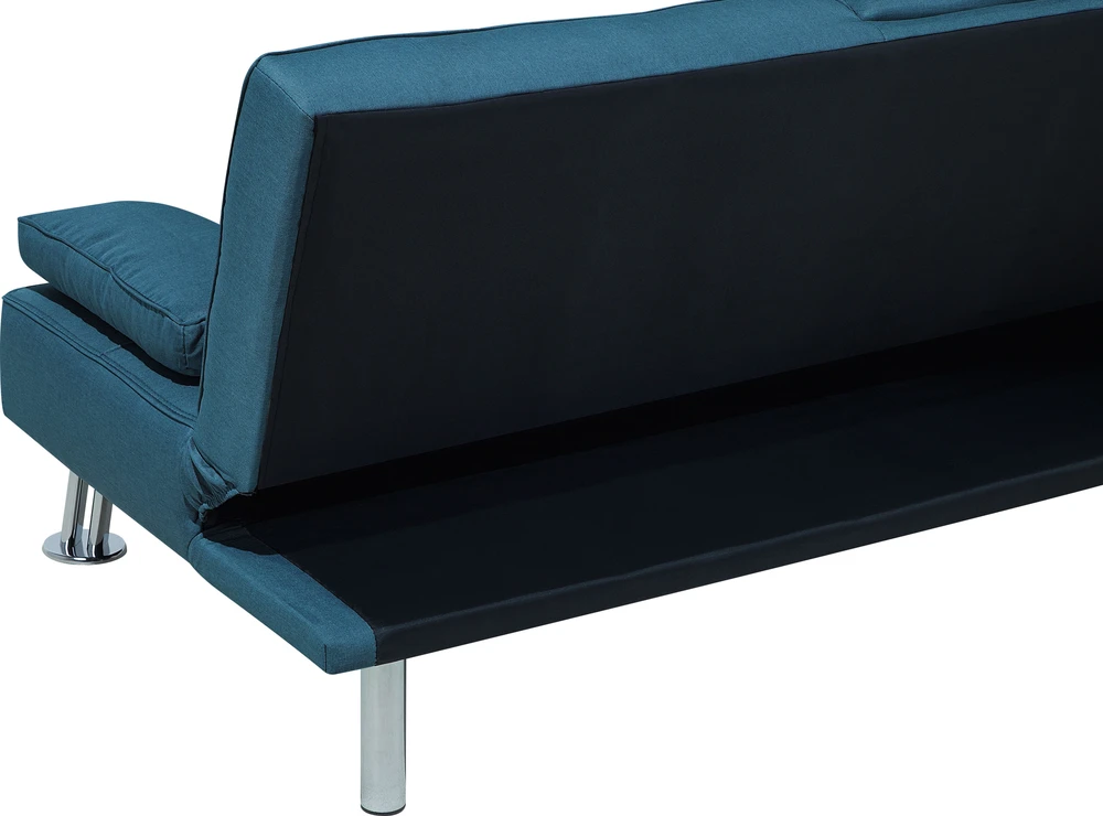 Beliani Trivietė išskleidžiama sofa ROXEN mėlyna