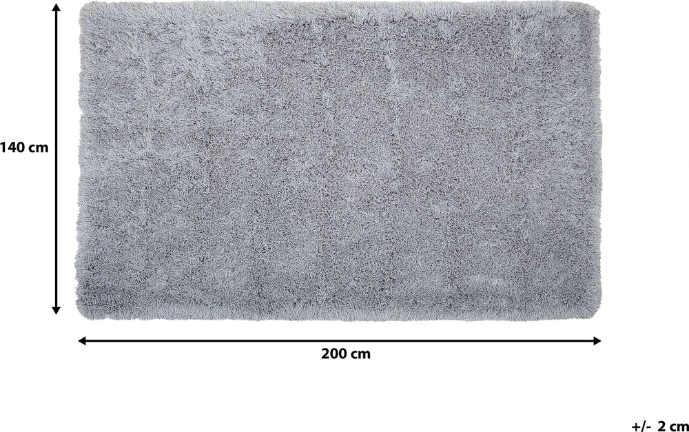 Beliani Shaggy kilimėlis CIDE šviesiai pilkas 140 x 200 cm