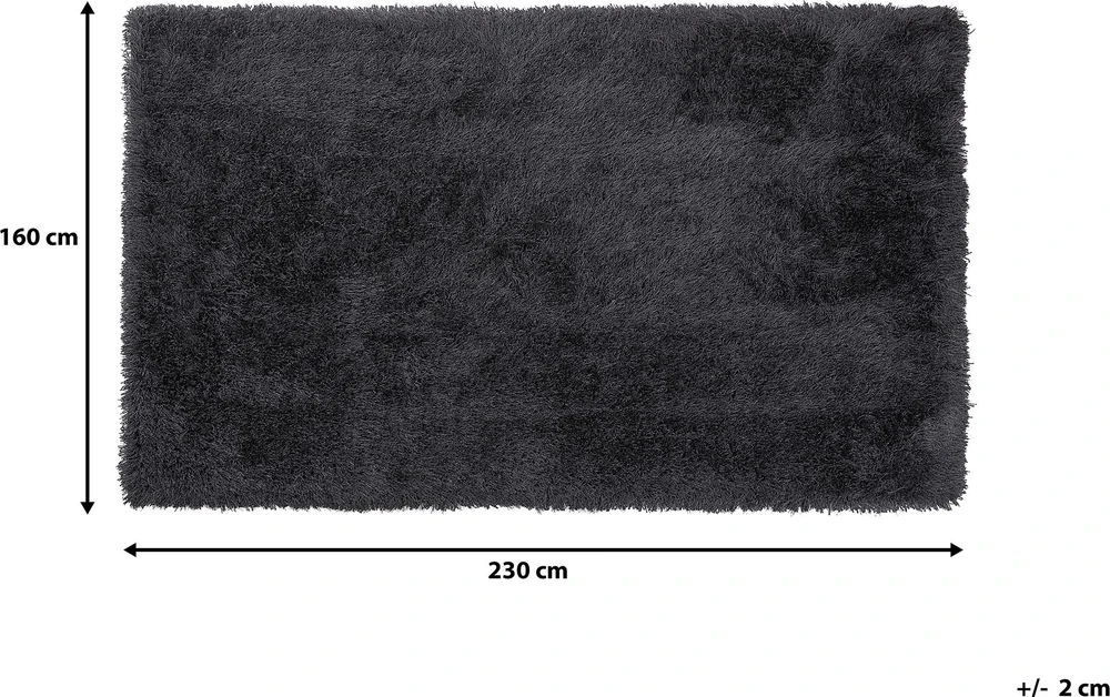 Beliani Shaggy kilimas CIDE juodas 160 x 230 cm