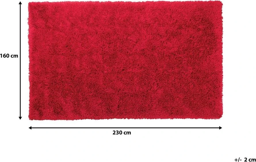 Beliani Shaggy kilimas CIDE raudonas 160 x 230 cm