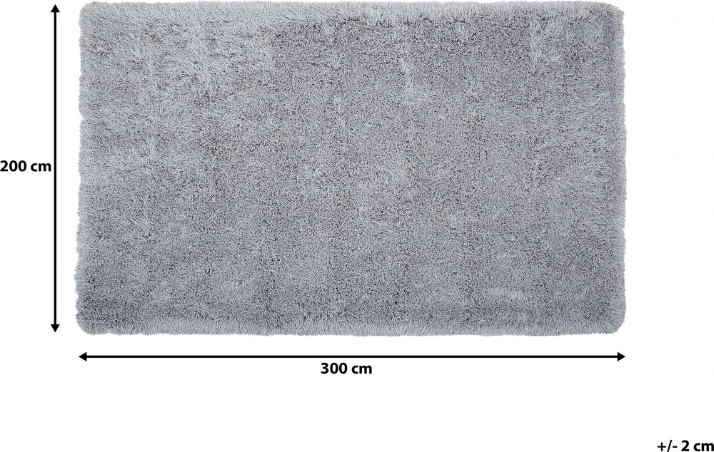 Beliani Shaggy kilimas CIDE šviesiai pilkas 200 x 300 cm
