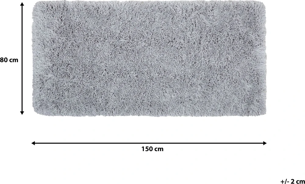Beliani Šerpetotas kilimas CIDE šviesiai pilkas 80 x 150 cm