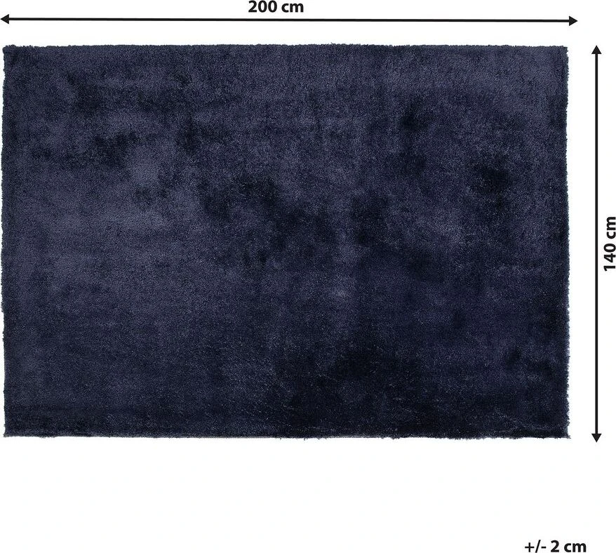 Beliani Shaggy kilimas EVREN tamsiai mėlynas 140 x 200 cm