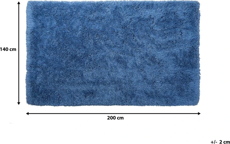 Beliani Shaggy kilimas CIDE mėlynas 140 x 200 cm