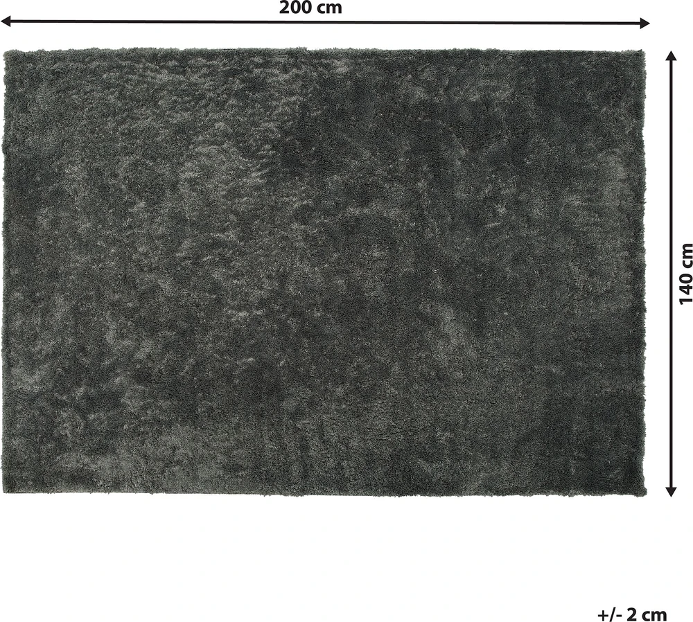 Beliani Shaggy kilimas EVREN tamsiai pilkas 140 x 200 cm