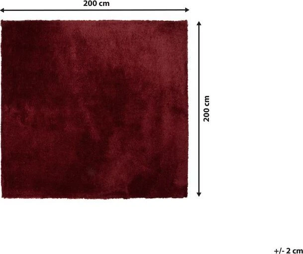 Beliani Raudonas shaggy kilimas EVREN, 200 x 200 cm