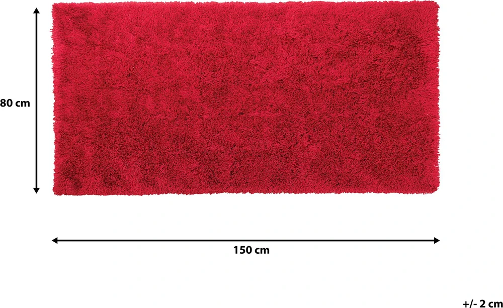 Beliani Shaggy kilimas CIDE raudonos spalvos 80 x 150 cm