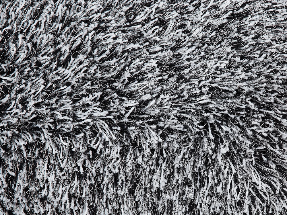 Beliani Shaggy kilimas CIDE juodas/baltas 140 x 200 cm