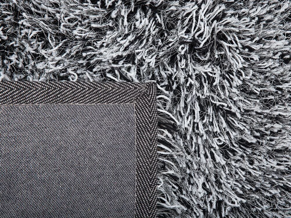 Beliani Shaggy kilimas CIDE juodas/baltas 160 x 230 cm