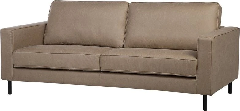 Beliani 3 vietų sofa SAVALEN iš dirbtinės odos, smėlio spalvos