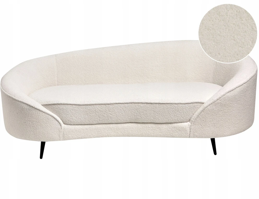 Beliani 2 vietų sofa SAVAR Bouclé balta