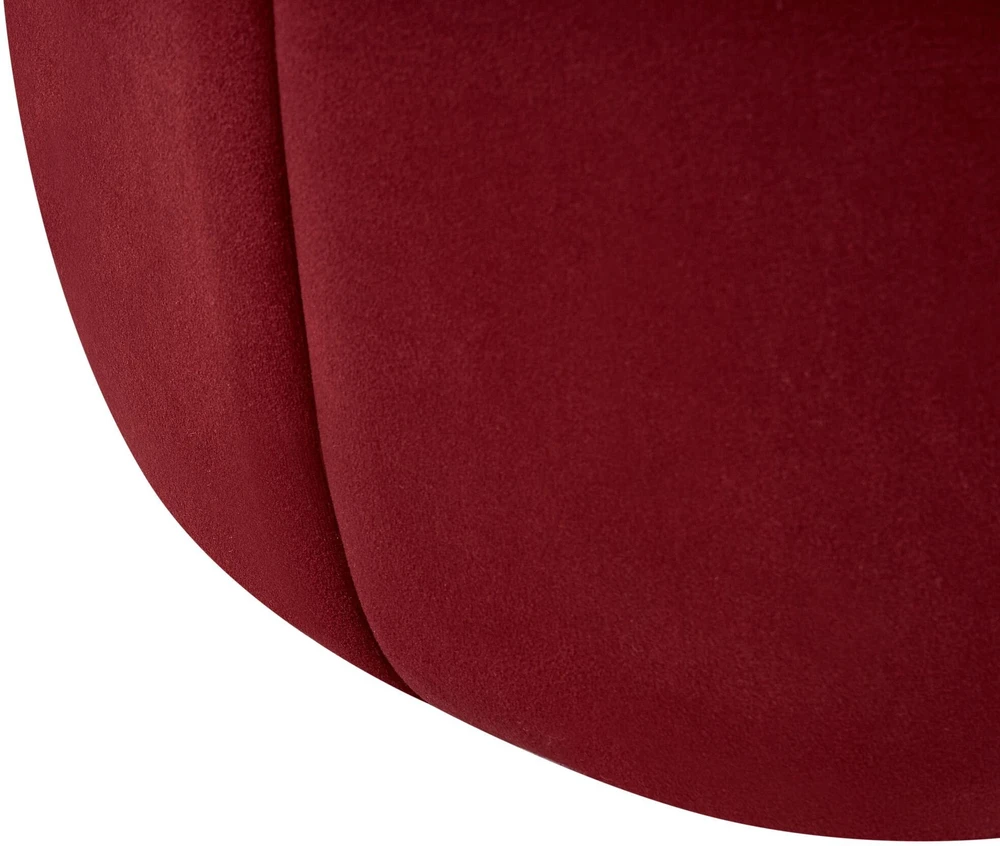 Beliani Pufas SELBY, aksominis, bordo