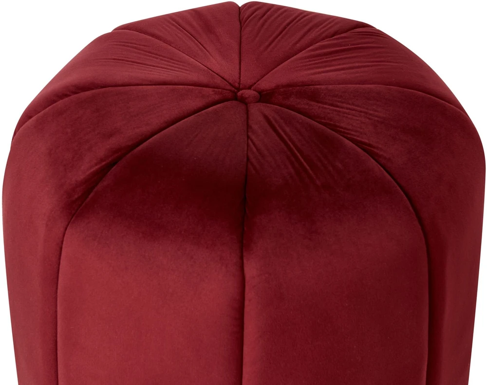 Beliani Pufas SELBY, aksominis, bordo