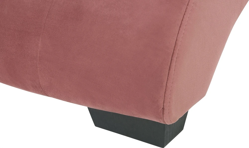 Sofa Beliani Šezlongas SIMORRE veliūrinis pastelinės rožinės spalvos su įmontuotu „Bluetooth“ garsiakalbiu
