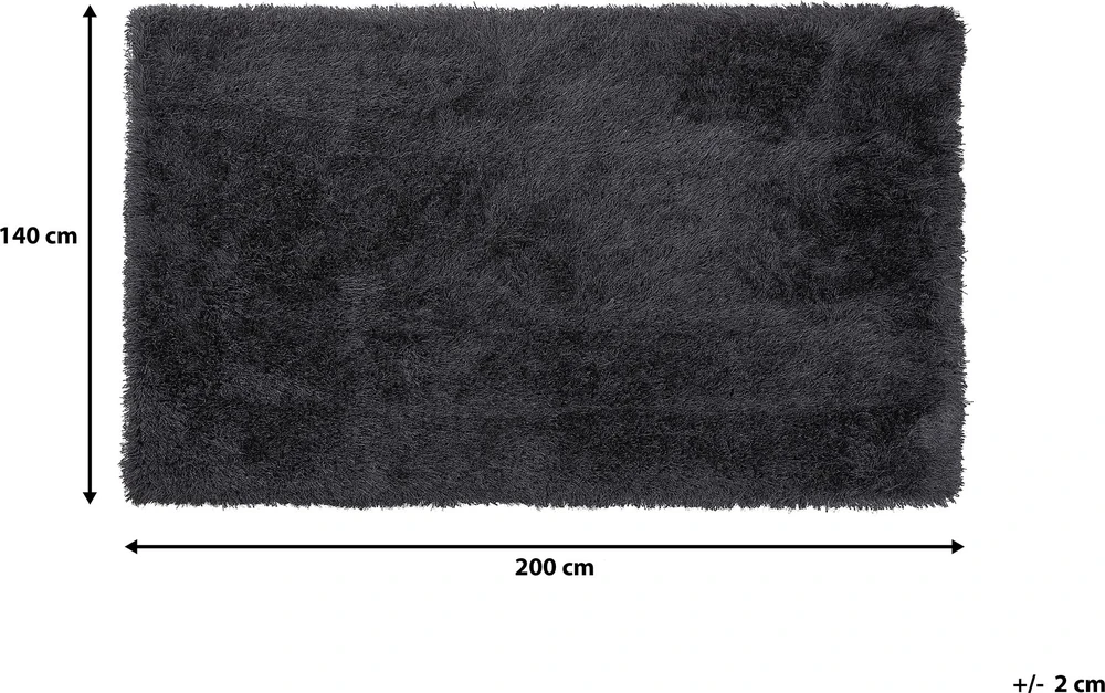Beliani Šerpetotas kilimas CIDE juodas 140 x 200 cm
