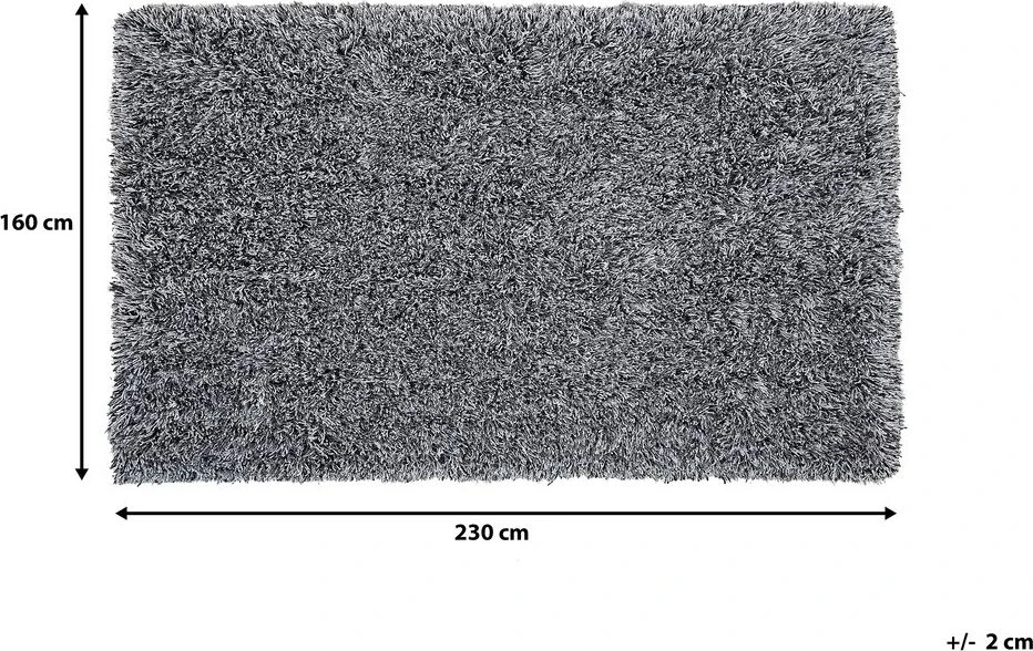 Beliani Shaggy kilimas CIDE juodas/baltas 200 x 300 cm