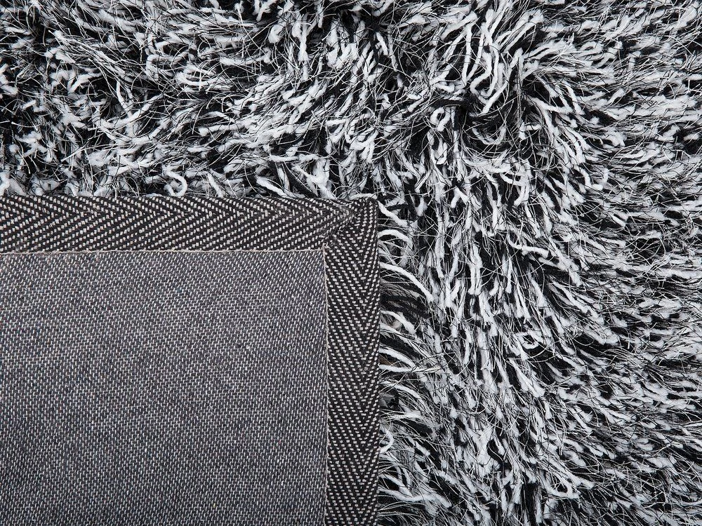 Beliani Shaggy kilimas CIDE juodas/baltas 200 x 300 cm