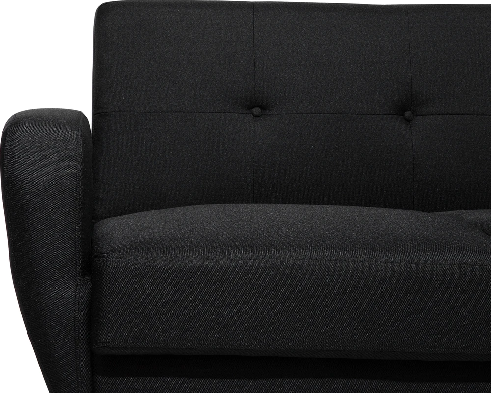 Beliani Trivietė sofa-lova FLORLI Juoda