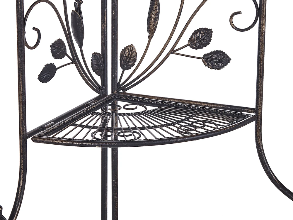 Beliani Kampinė lentyna SIDERNO Metal 158 cm 35 cm Juoda