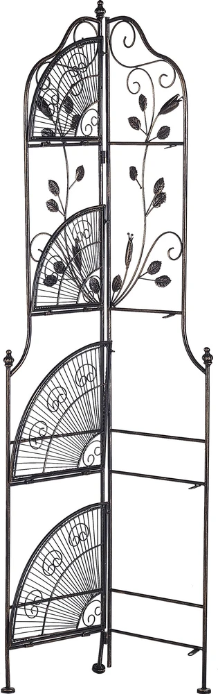 Beliani Kampinė lentyna SIDERNO Metal 158 cm 35 cm Juoda