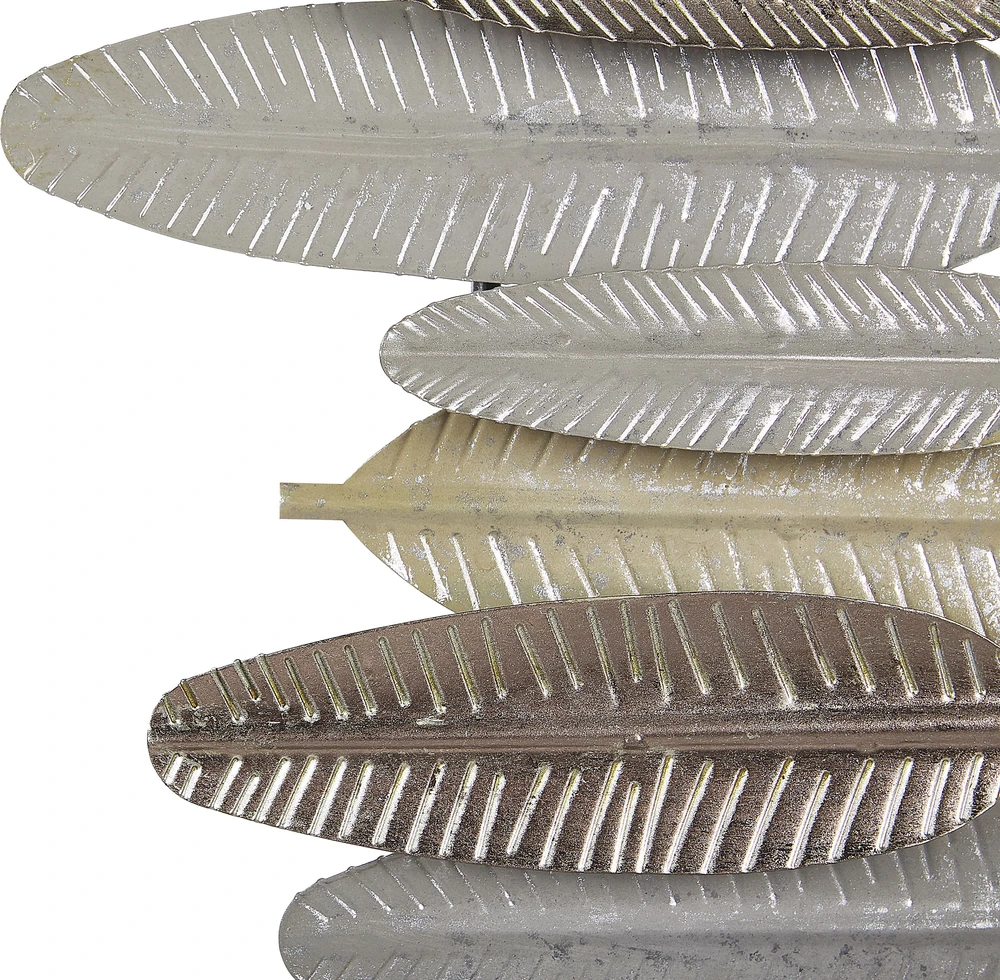 Beliani Metalinė sienų dekoracija Pióro ANTIMONY, 37 cm, sidabrinė