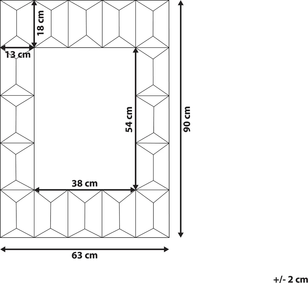 Beliani Sieninis veidrodis HIZOTE 63 cm 90 cm, eglės mediena, rudas